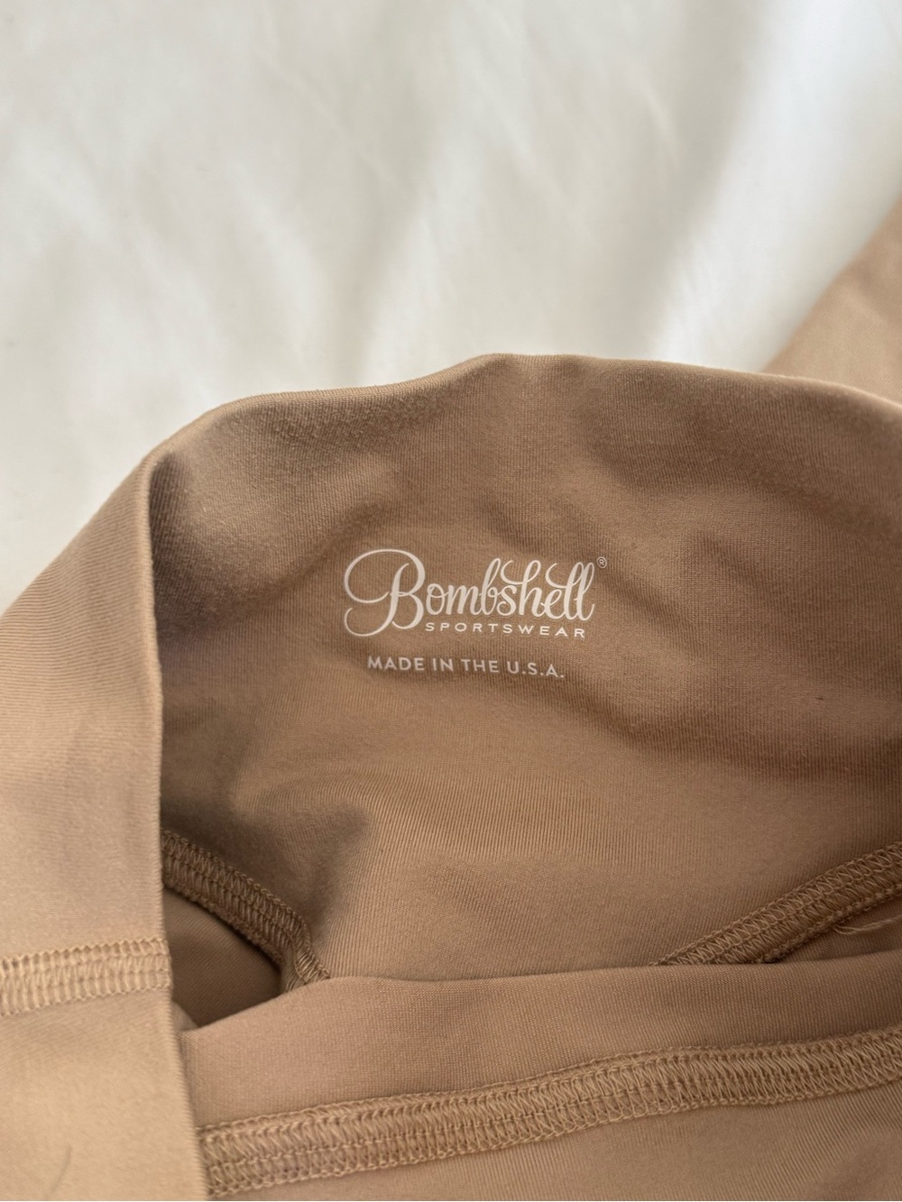 Bombshell Sportswear Leggings in Tan - Picture 3 of 4